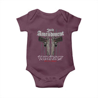2nd Amendment Pro Gun Baby Onesie Gun Rights Shall Not Be Infringed Patriotic American Flag - Wonder Print Shop
