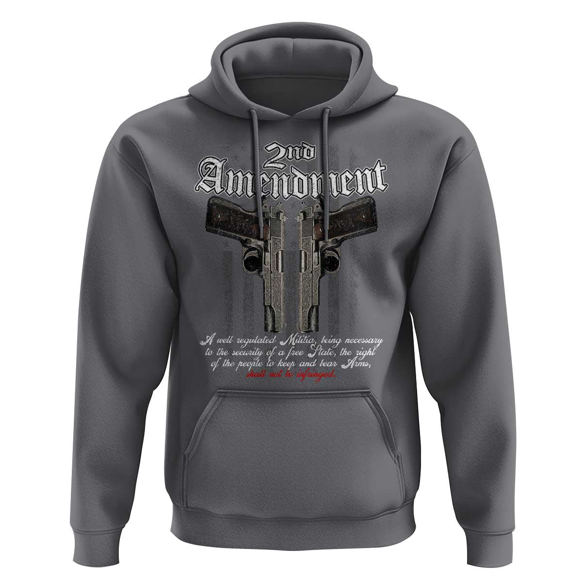 2nd Amendment Pro Gun Hoodie Gun Rights Shall Not Be Infringed Patriotic American Flag - Wonder Print Shop