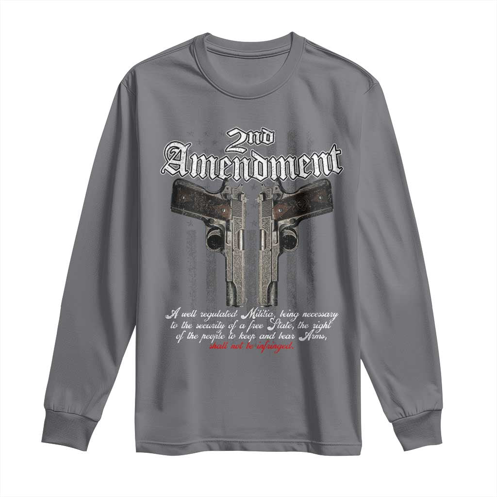 2nd Amendment Pro Gun Long Sleeve Shirt Gun Rights Shall Not Be Infringed Patriotic American Flag - Wonder Print Shop