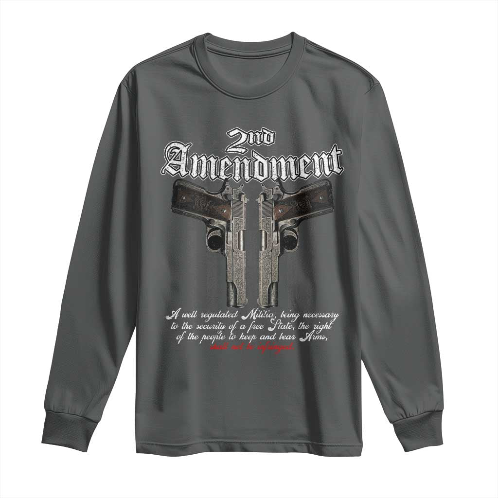 2nd Amendment Pro Gun Long Sleeve Shirt Gun Rights Shall Not Be Infringed Patriotic American Flag - Wonder Print Shop