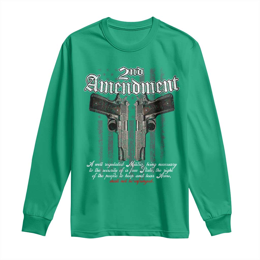 2nd Amendment Pro Gun Long Sleeve Shirt Gun Rights Shall Not Be Infringed Patriotic American Flag - Wonder Print Shop