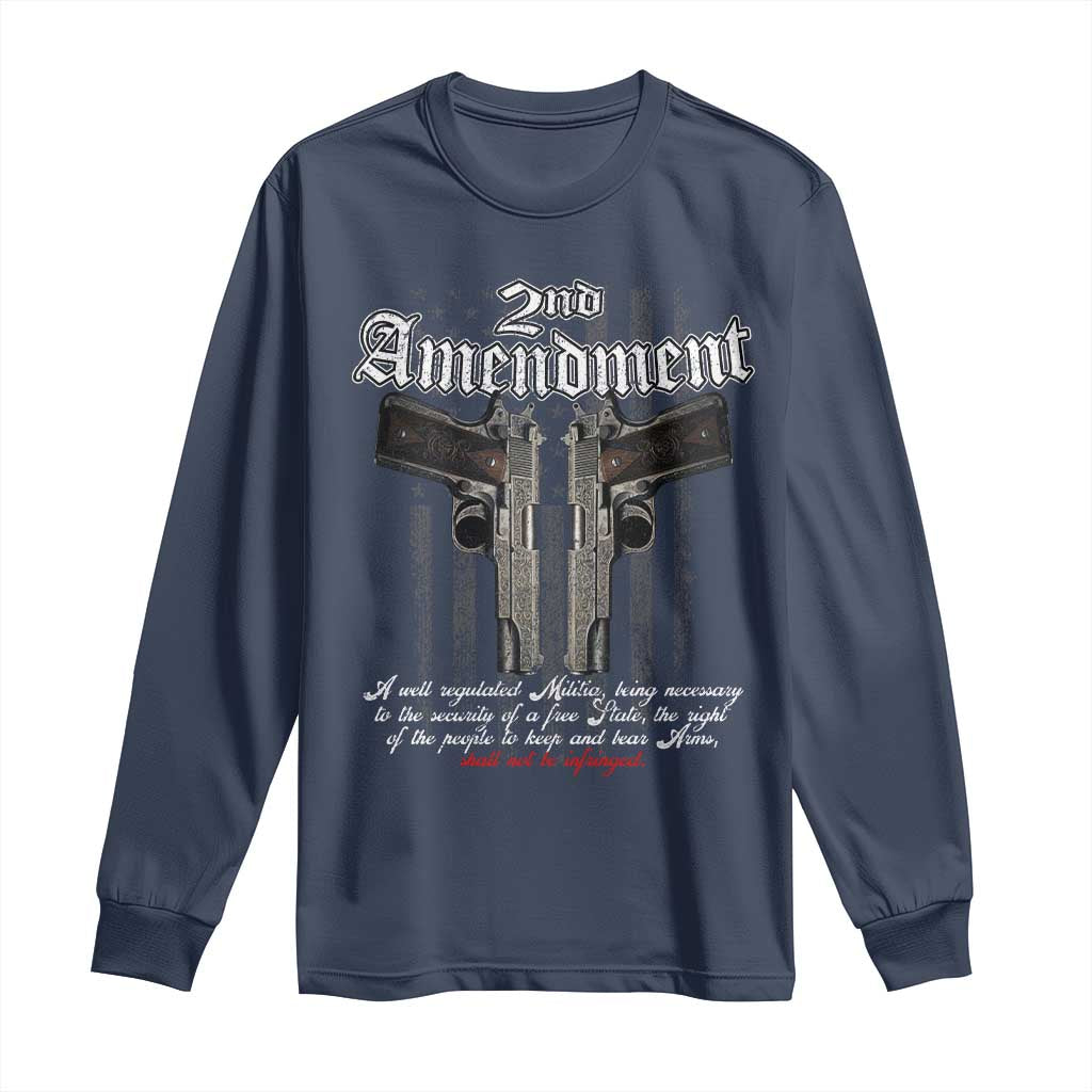2nd Amendment Pro Gun Long Sleeve Shirt Gun Rights Shall Not Be Infringed Patriotic American Flag - Wonder Print Shop