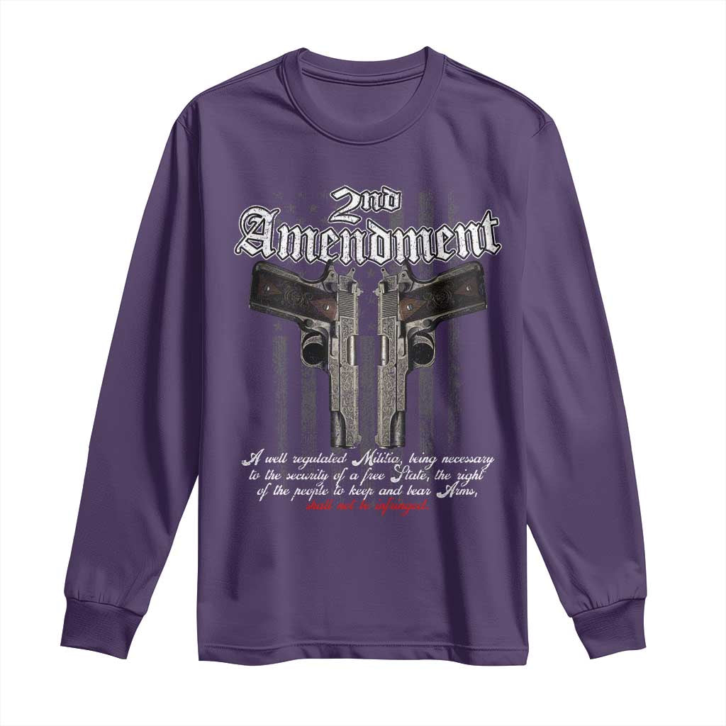 2nd Amendment Pro Gun Long Sleeve Shirt Gun Rights Shall Not Be Infringed Patriotic American Flag - Wonder Print Shop