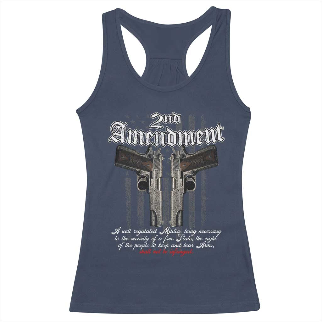 2nd Amendment Pro Gun Racerback Tank Top Gun Rights Shall Not Be Infringed Patriotic American Flag - Wonder Print Shop