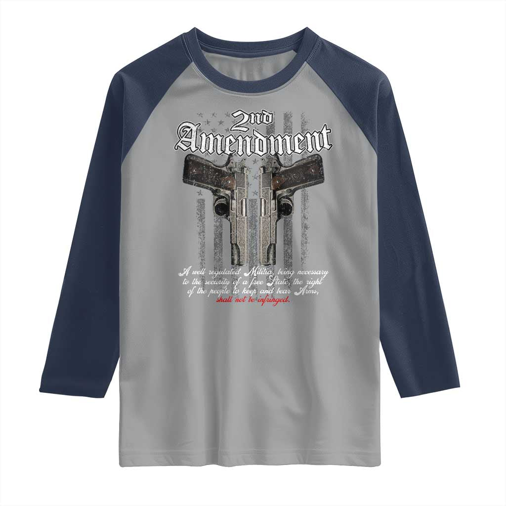 2nd Amendment Pro Gun Raglan Shirt Gun Rights Shall Not Be Infringed Patriotic American Flag - Wonder Print Shop