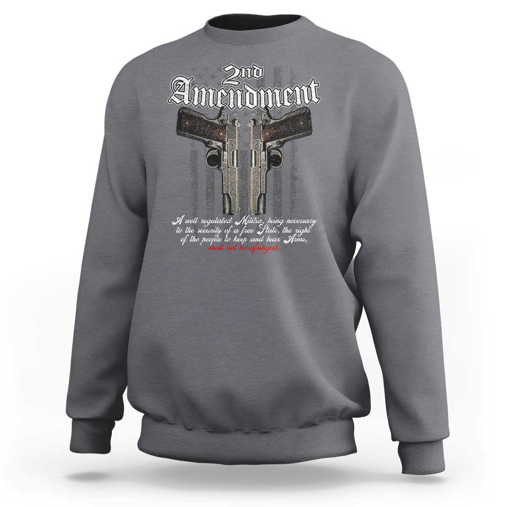 2nd Amendment Pro Gun Sweatshirt Gun Rights Shall Not Be Infringed Patriotic American Flag - Wonder Print Shop