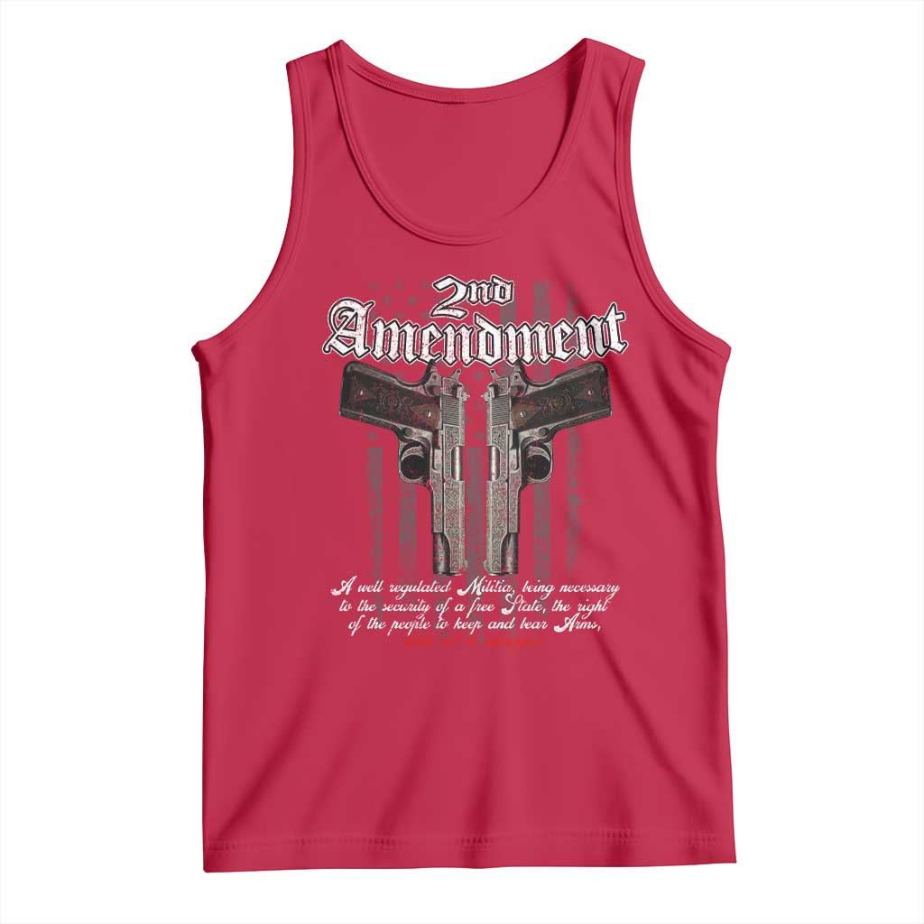 2nd Amendment Pro Gun Tank Top Gun Rights Shall Not Be Infringed Patriotic American Flag - Wonder Print Shop