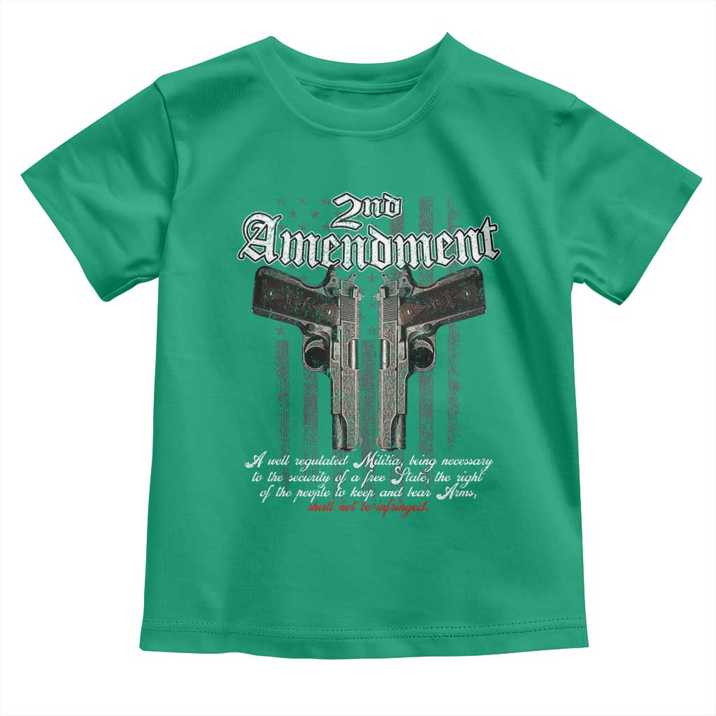 2nd Amendment Pro Gun Toddler T Shirt Gun Rights Shall Not Be Infringed Patriotic American Flag - Wonder Print Shop