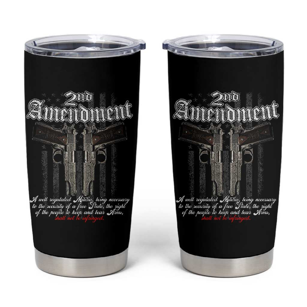 2nd Amendment Pro Gun Tumbler Cup Gun Rights Shall Not Be Infringed Patriotic American Flag - Wonder Print Shop