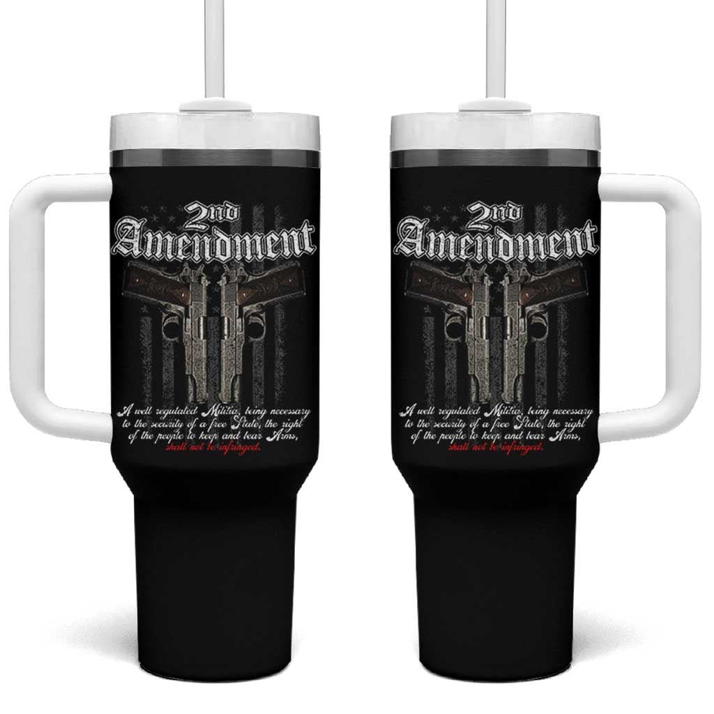 2nd Amendment Pro Gun Tumbler With Handle Gun Rights Shall Not Be Infringed Patriotic American Flag - Wonder Print Shop