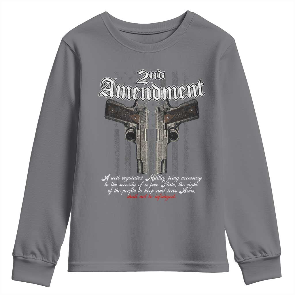 2nd Amendment Pro Gun Youth Sweatshirt Gun Rights Shall Not Be Infringed Patriotic American Flag - Wonder Print Shop