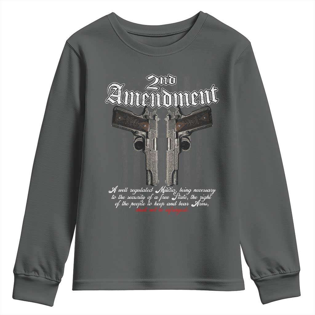 2nd Amendment Pro Gun Youth Sweatshirt Gun Rights Shall Not Be Infringed Patriotic American Flag - Wonder Print Shop