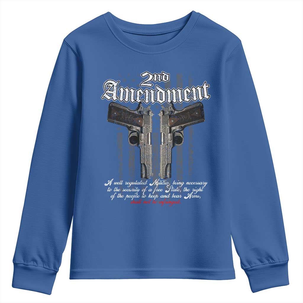 2nd Amendment Pro Gun Youth Sweatshirt Gun Rights Shall Not Be Infringed Patriotic American Flag - Wonder Print Shop