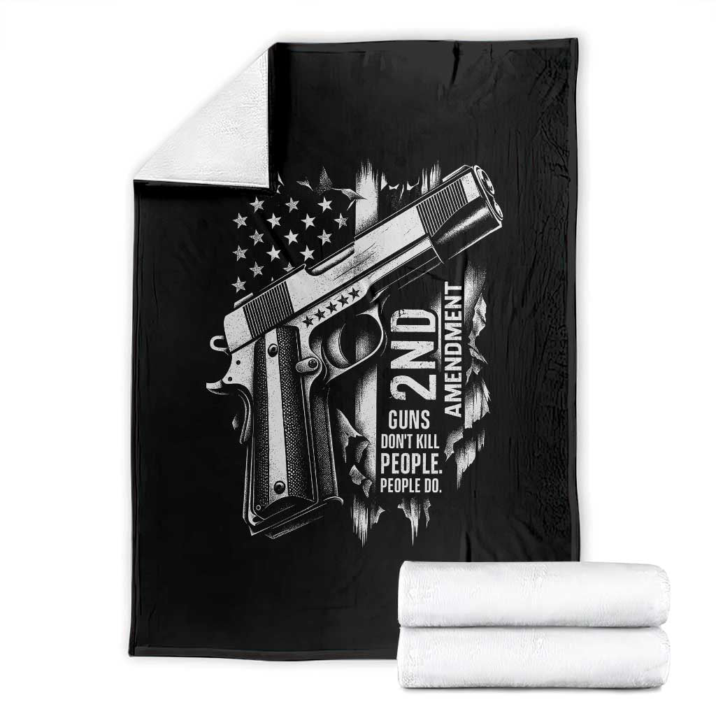 Guns Dont Kill People Do Throw Blanket 2nd Amendment American Flag - Wonder Print Shop