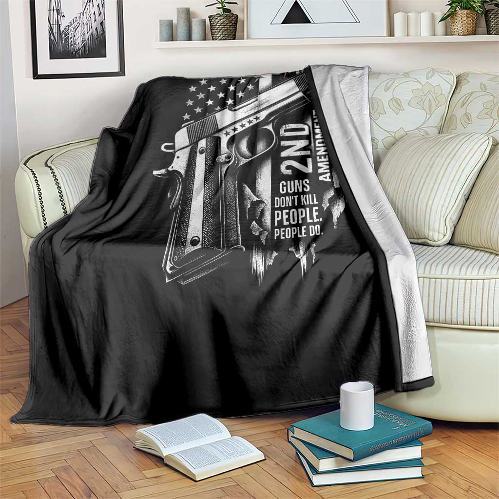 Guns Dont Kill People Do Throw Blanket 2nd Amendment American Flag - Wonder Print Shop