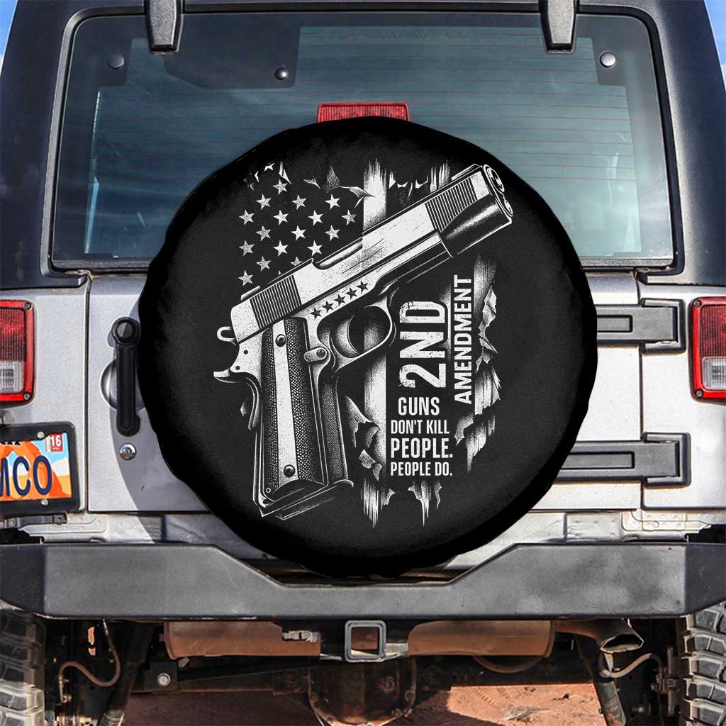 Guns Dont Kill People Do Spare Tire Cover 2nd Amendment American Flag - Wonder Print Shop