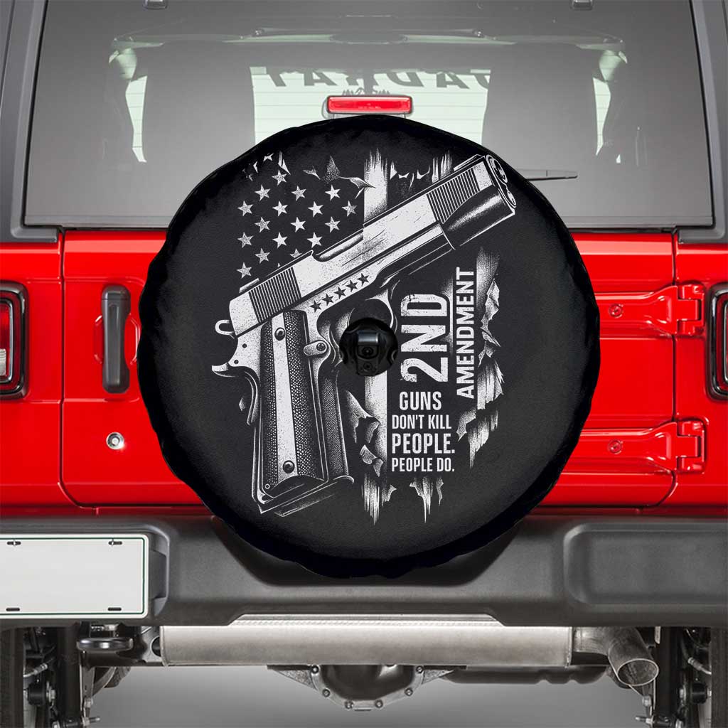Guns Dont Kill People Do Spare Tire Cover 2nd Amendment American Flag - Wonder Print Shop