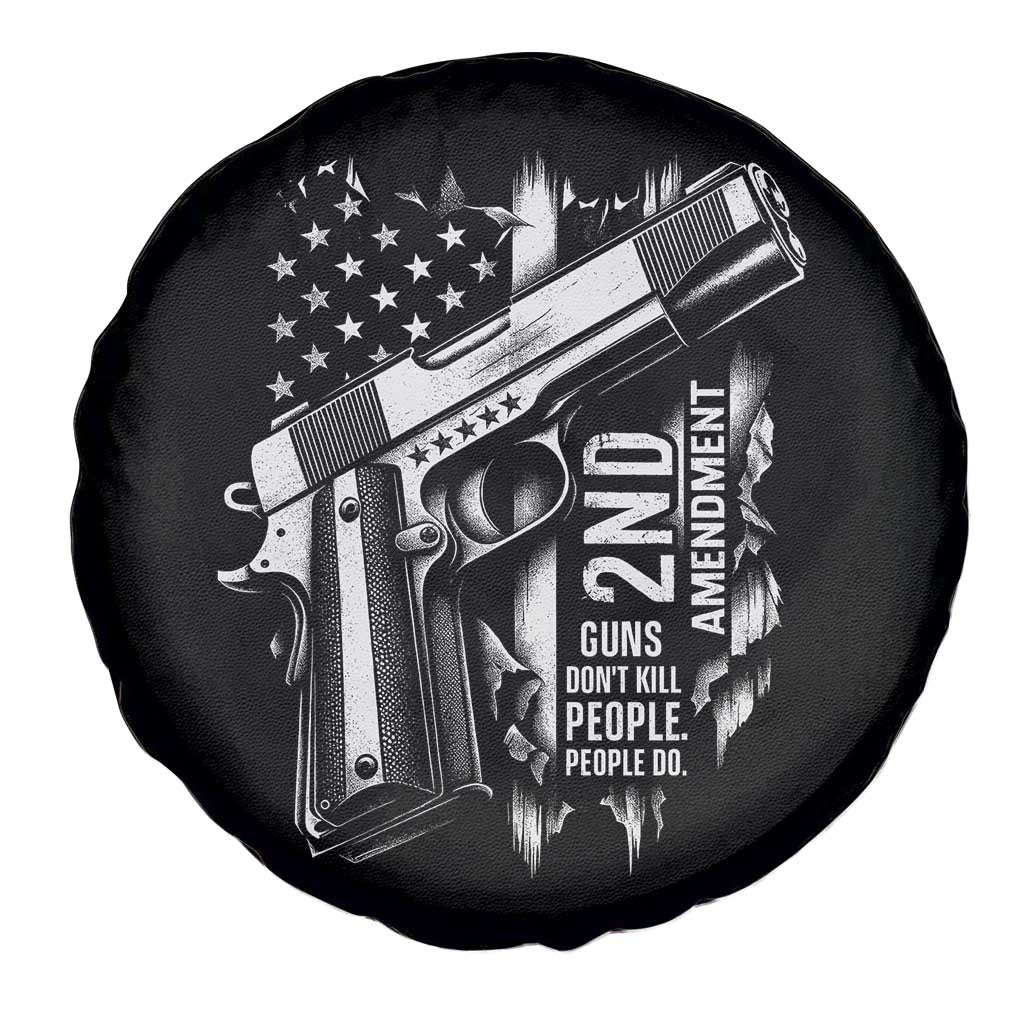 Guns Dont Kill People Do Spare Tire Cover 2nd Amendment American Flag - Wonder Print Shop