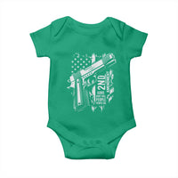 Guns Dont Kill People Do Baby Onesie 2nd Amendment American Flag - Wonder Print Shop