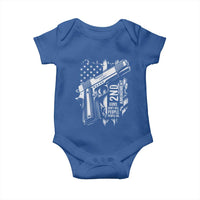 Guns Dont Kill People Do Baby Onesie 2nd Amendment American Flag - Wonder Print Shop