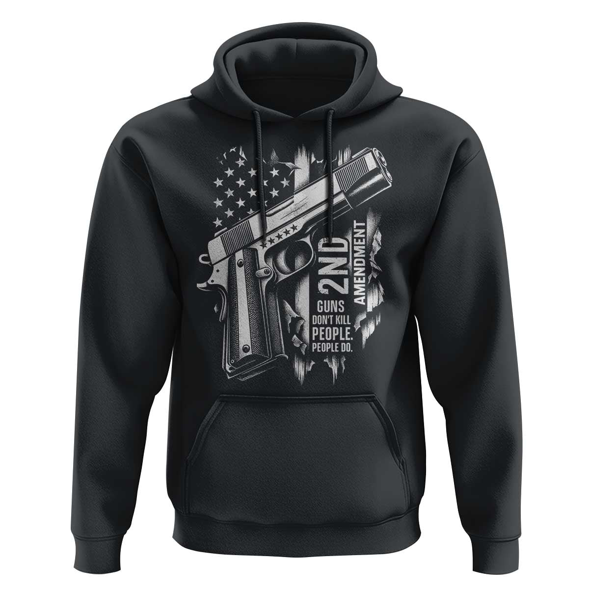 Guns Dont Kill People Do Hoodie 2nd Amendment American Flag - Wonder Print Shop