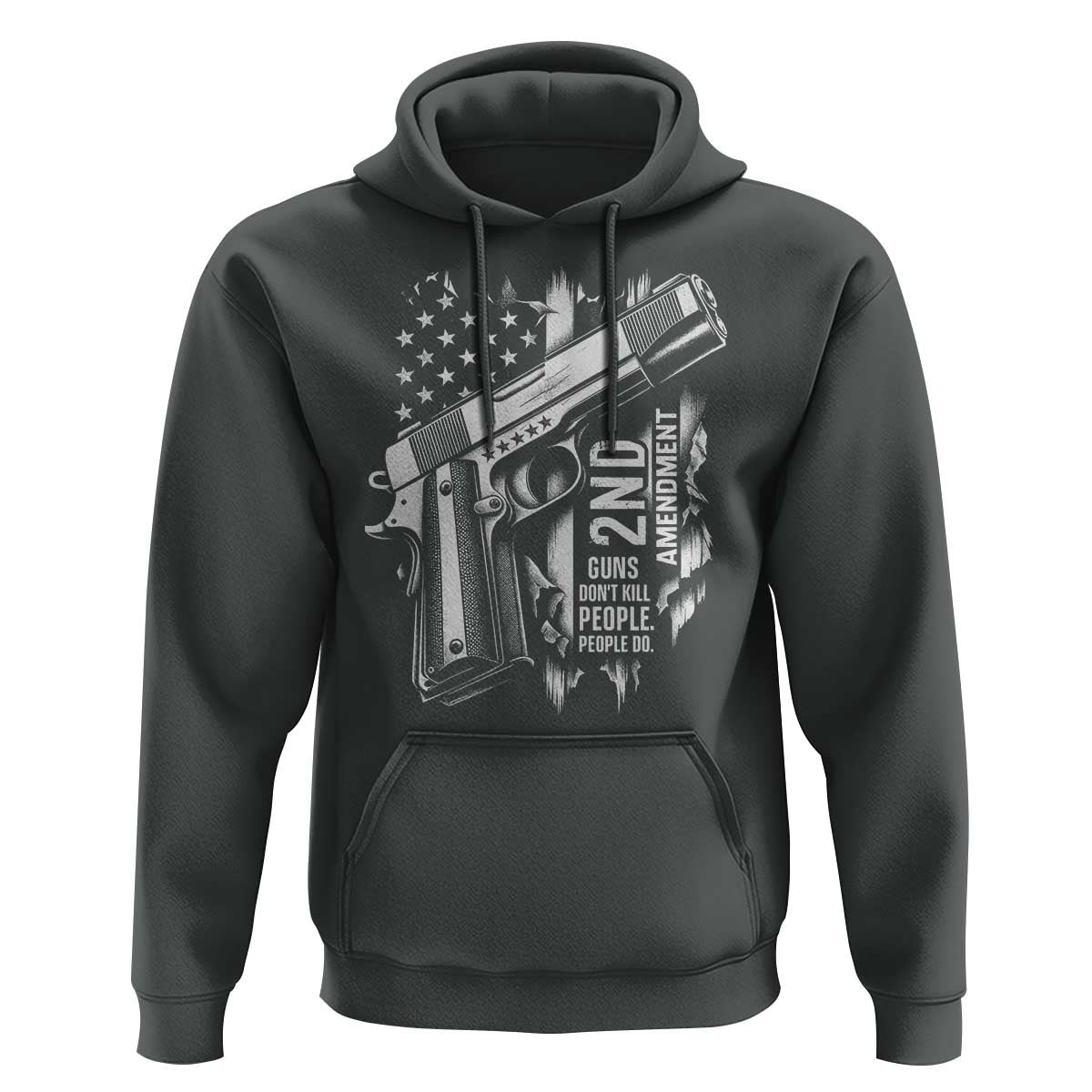 Guns Dont Kill People Do Hoodie 2nd Amendment American Flag - Wonder Print Shop