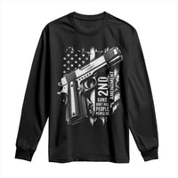 Guns Dont Kill People Do Long Sleeve Shirt 2nd Amendment American Flag - Wonder Print Shop