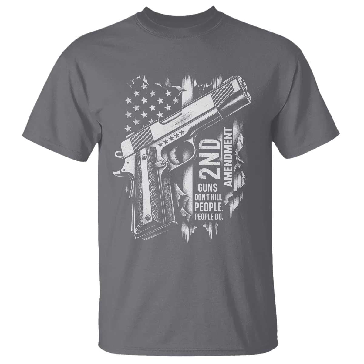 Guns Dont Kill People Do T Shirt 2nd Amendment American Flag - Wonder Print Shop