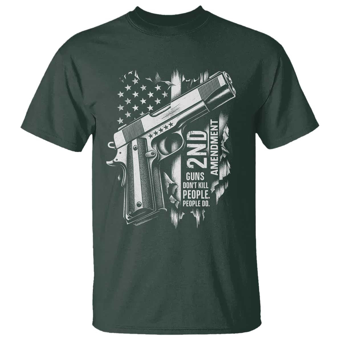 Guns Dont Kill People Do T Shirt 2nd Amendment American Flag - Wonder Print Shop