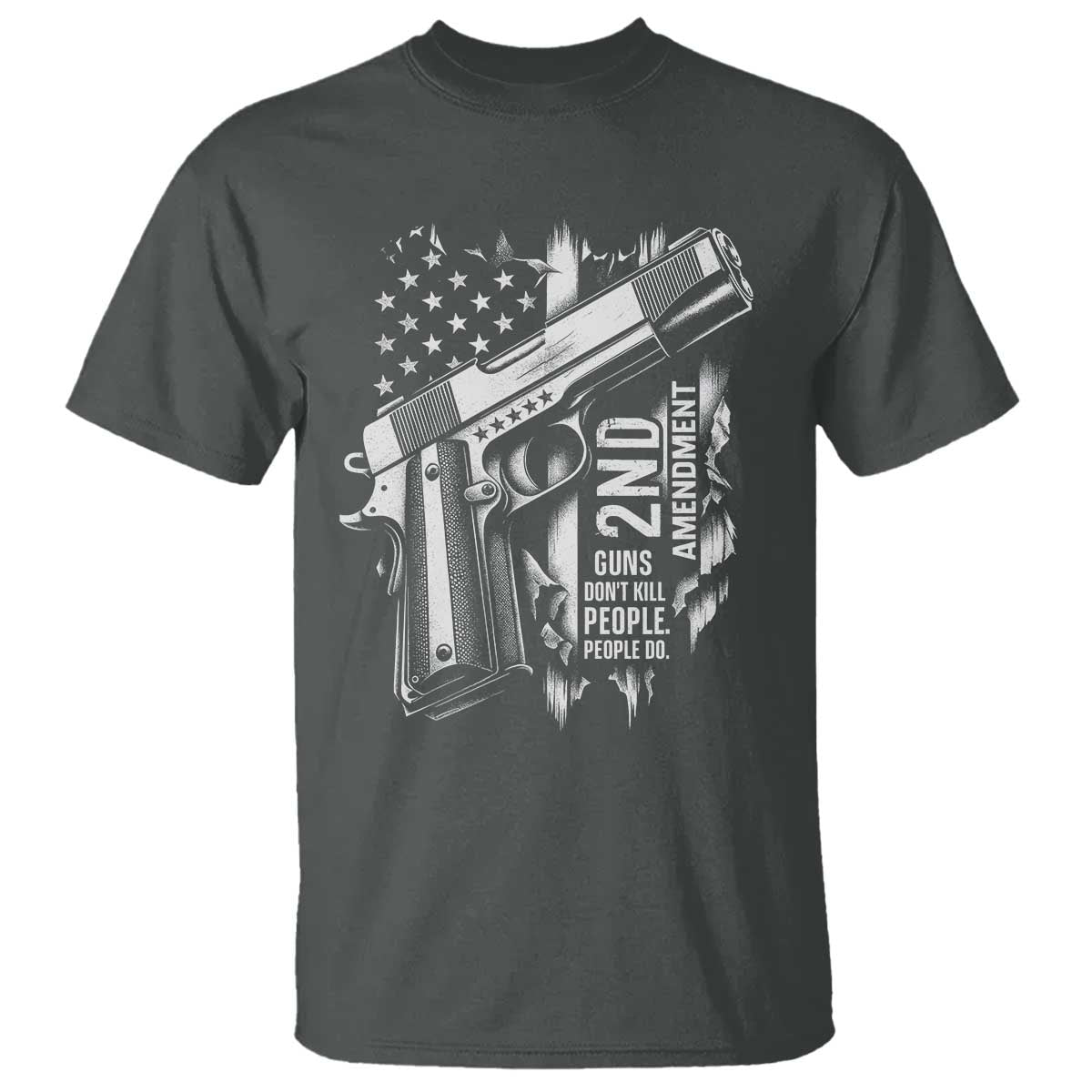 Guns Dont Kill People Do T Shirt 2nd Amendment American Flag - Wonder Print Shop