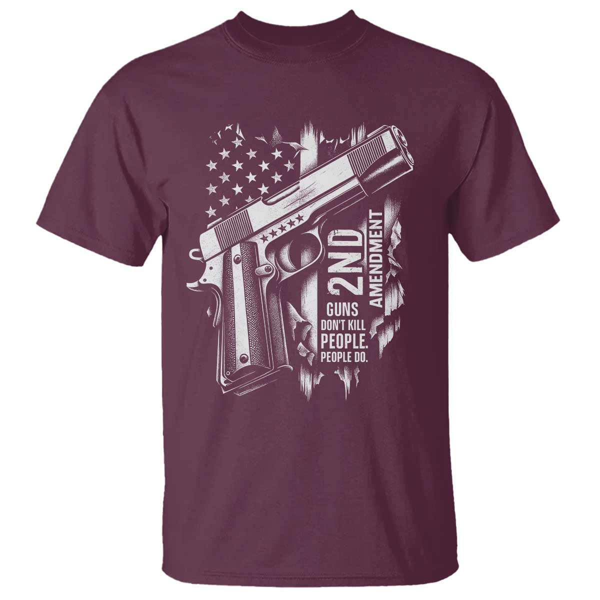 Guns Dont Kill People Do T Shirt 2nd Amendment American Flag - Wonder Print Shop