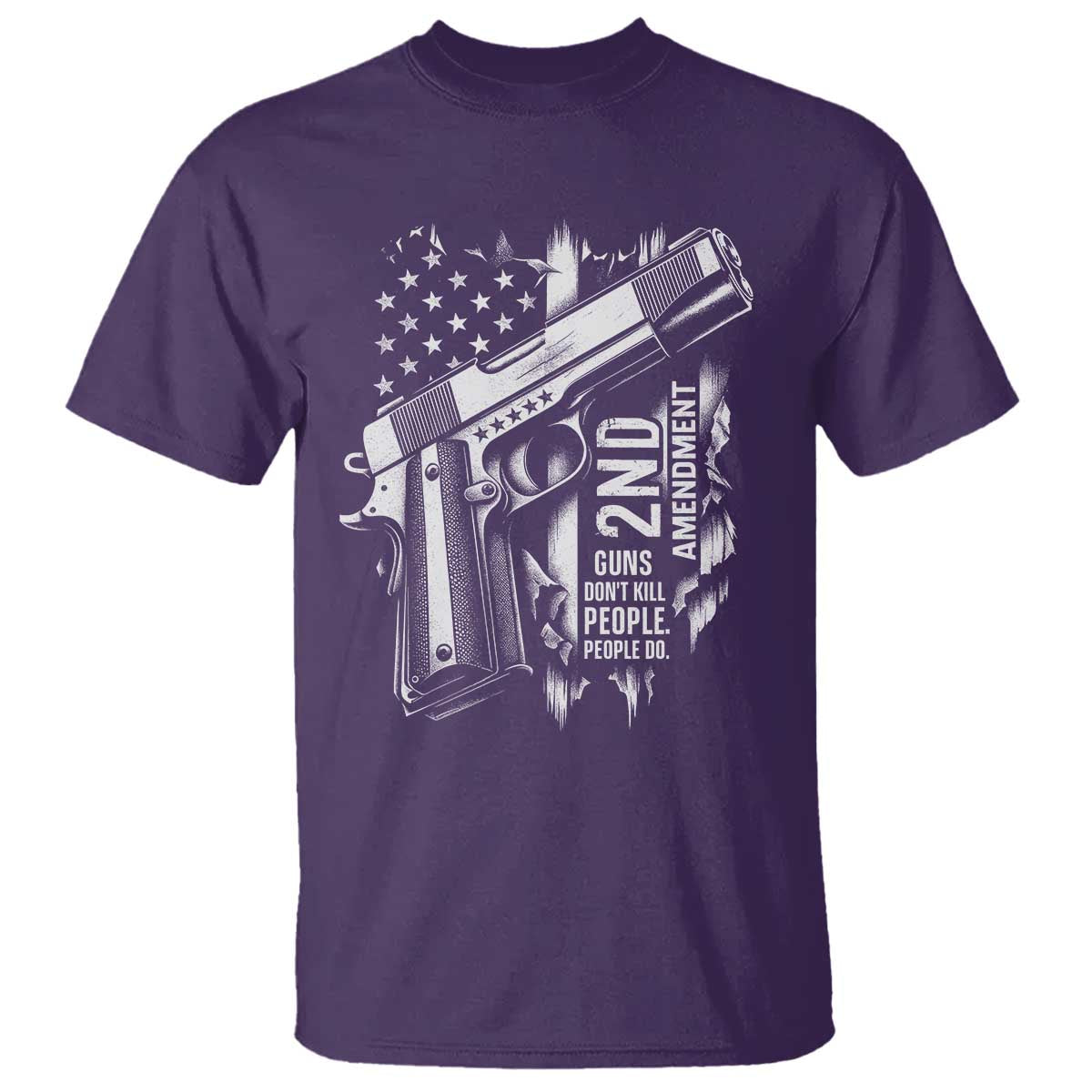 Guns Dont Kill People Do T Shirt 2nd Amendment American Flag - Wonder Print Shop