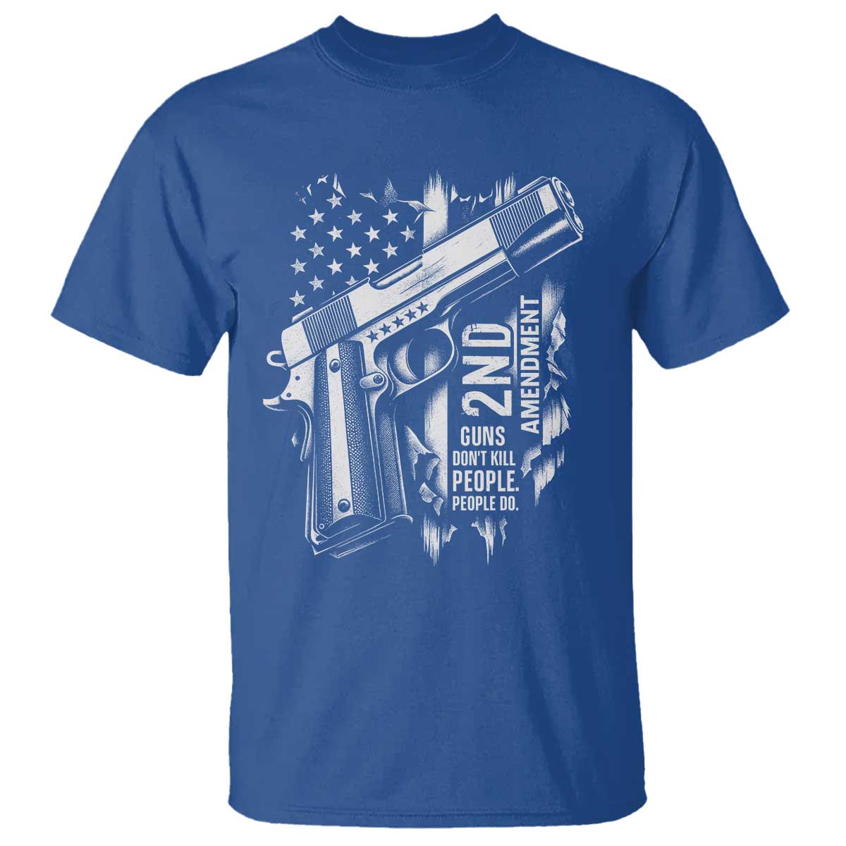 Guns Dont Kill People Do T Shirt 2nd Amendment American Flag - Wonder Print Shop