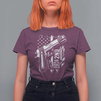 Guns Dont Kill People Do T Shirt For Women 2nd Amendment American Flag - Wonder Print Shop