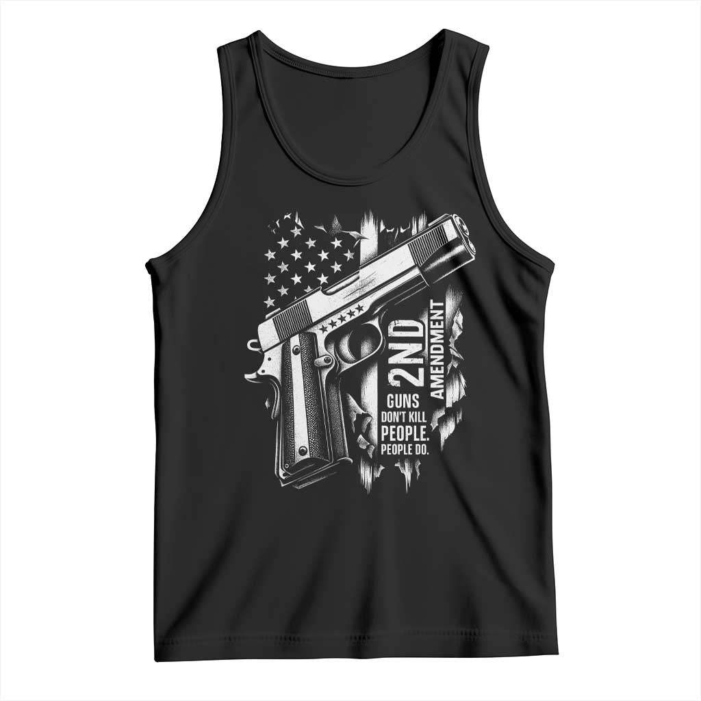 Guns Dont Kill People Do Tank Top 2nd Amendment American Flag - Wonder Print Shop