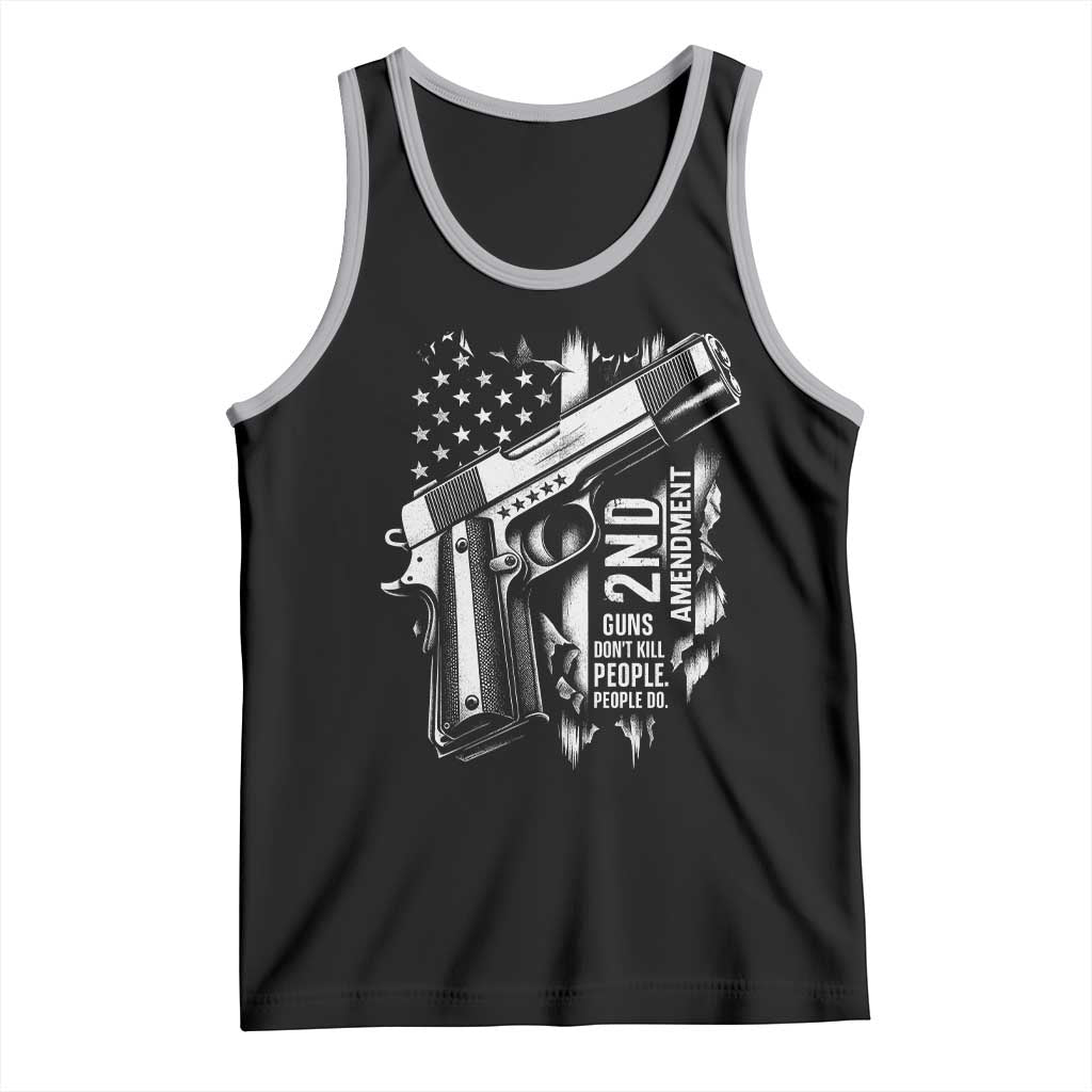 Guns Dont Kill People Do Tank Top 2nd Amendment American Flag - Wonder Print Shop