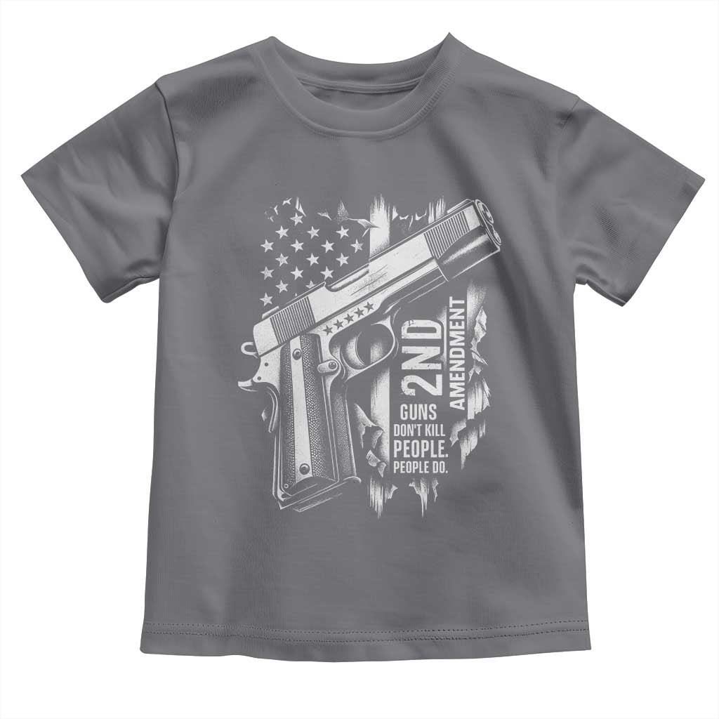 Guns Dont Kill People Do Toddler T Shirt 2nd Amendment American Flag - Wonder Print Shop