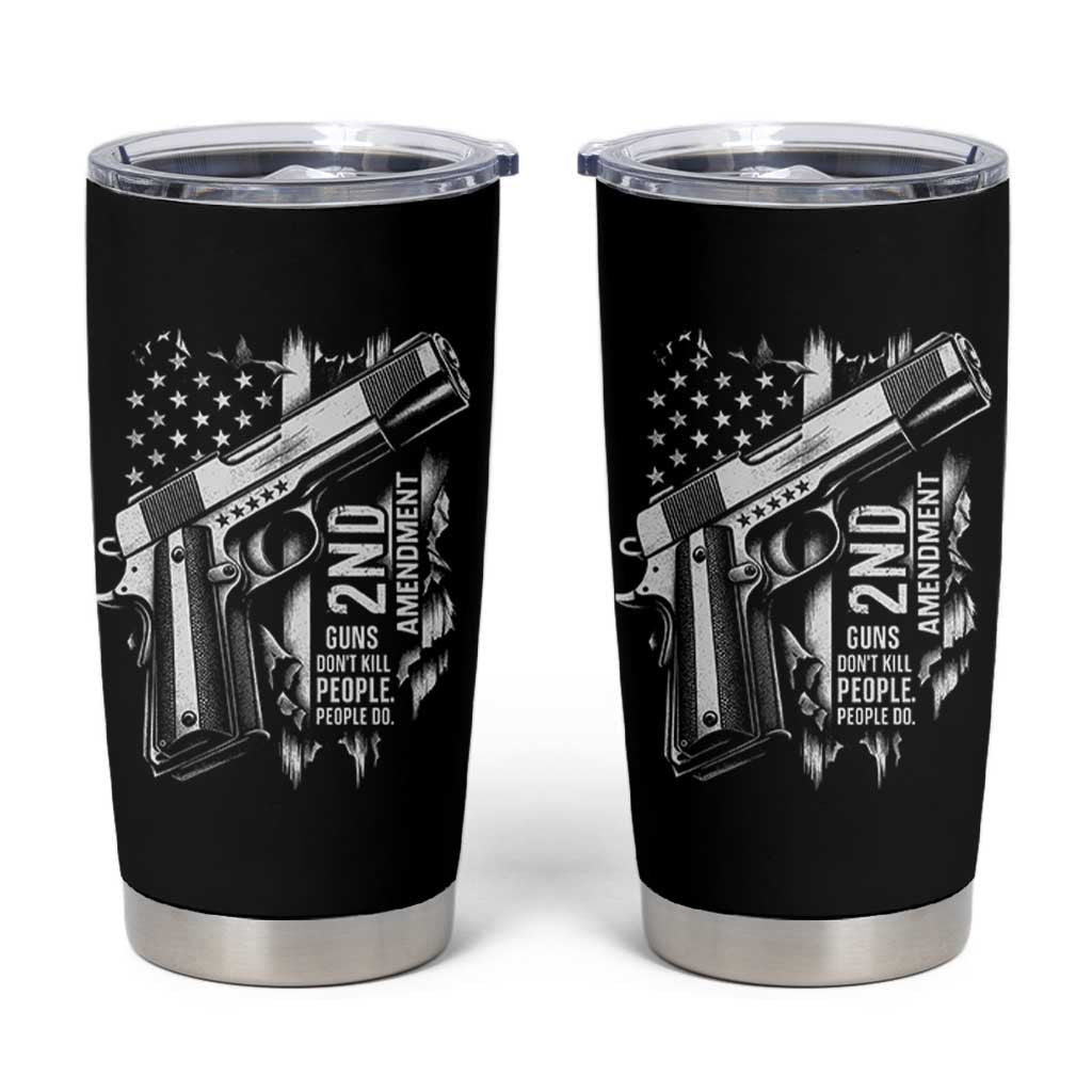 Guns Dont Kill People Do Tumbler Cup 2nd Amendment American Flag - Wonder Print Shop