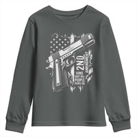Guns Dont Kill People Do Youth Sweatshirt 2nd Amendment American Flag - Wonder Print Shop