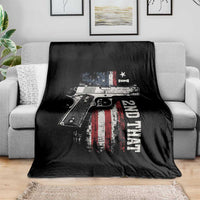 I 2nd That Second Amendment Throw Blanket Pro Gun American Flag Patriotic - Wonder Print Shop