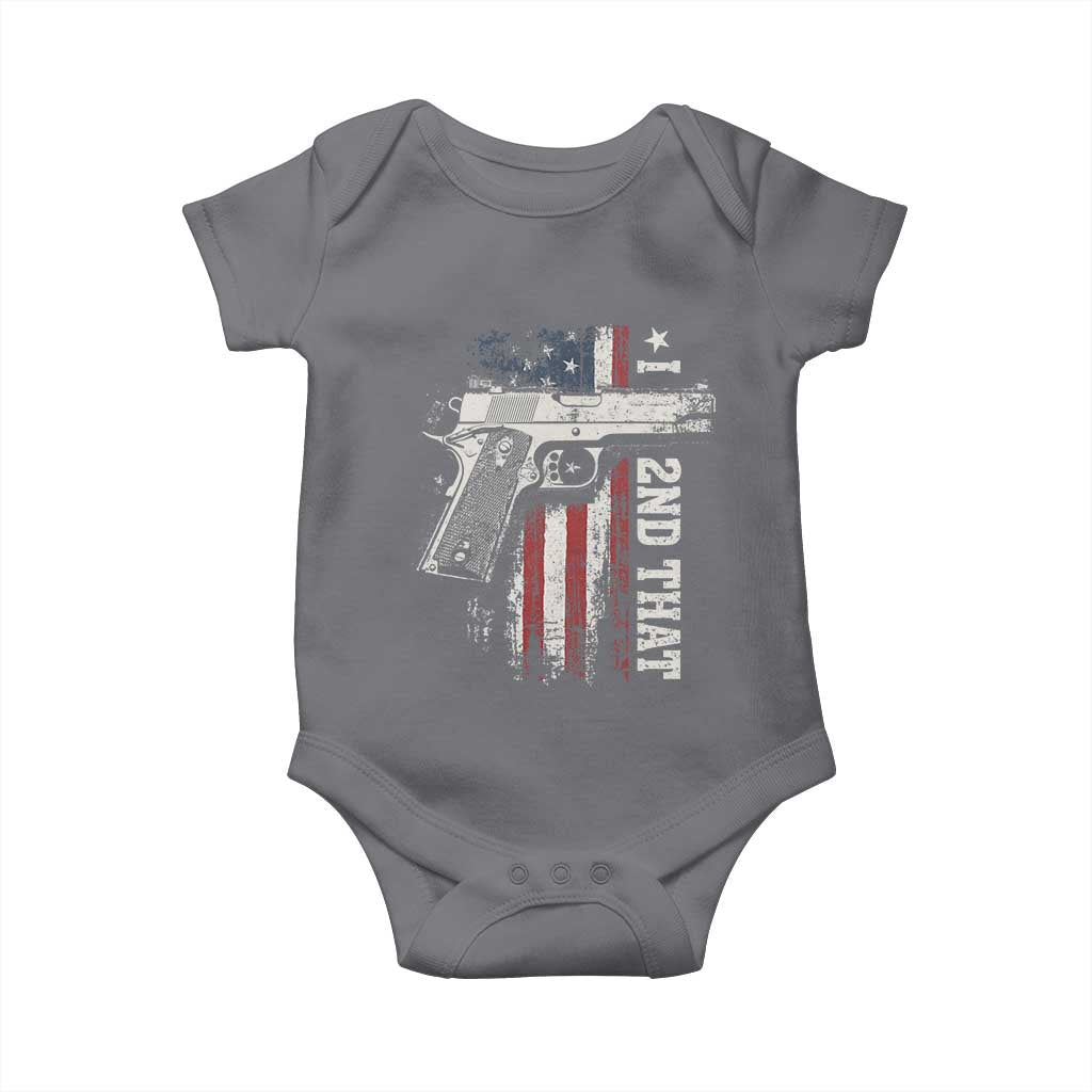 I 2nd That Second Amendment Baby Onesie Pro Gun American Flag Patriotic - Wonder Print Shop