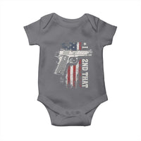 I 2nd That Second Amendment Baby Onesie Pro Gun American Flag Patriotic - Wonder Print Shop