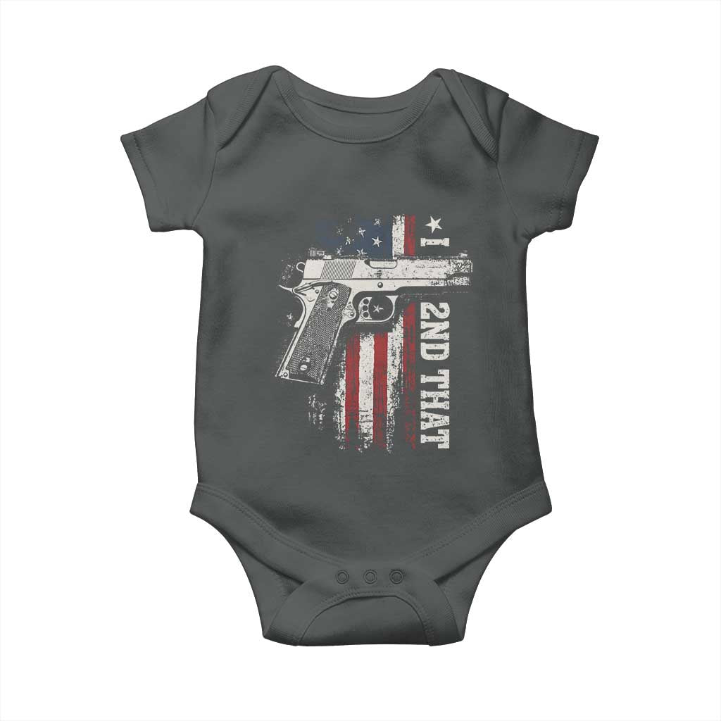 I 2nd That Second Amendment Baby Onesie Pro Gun American Flag Patriotic - Wonder Print Shop