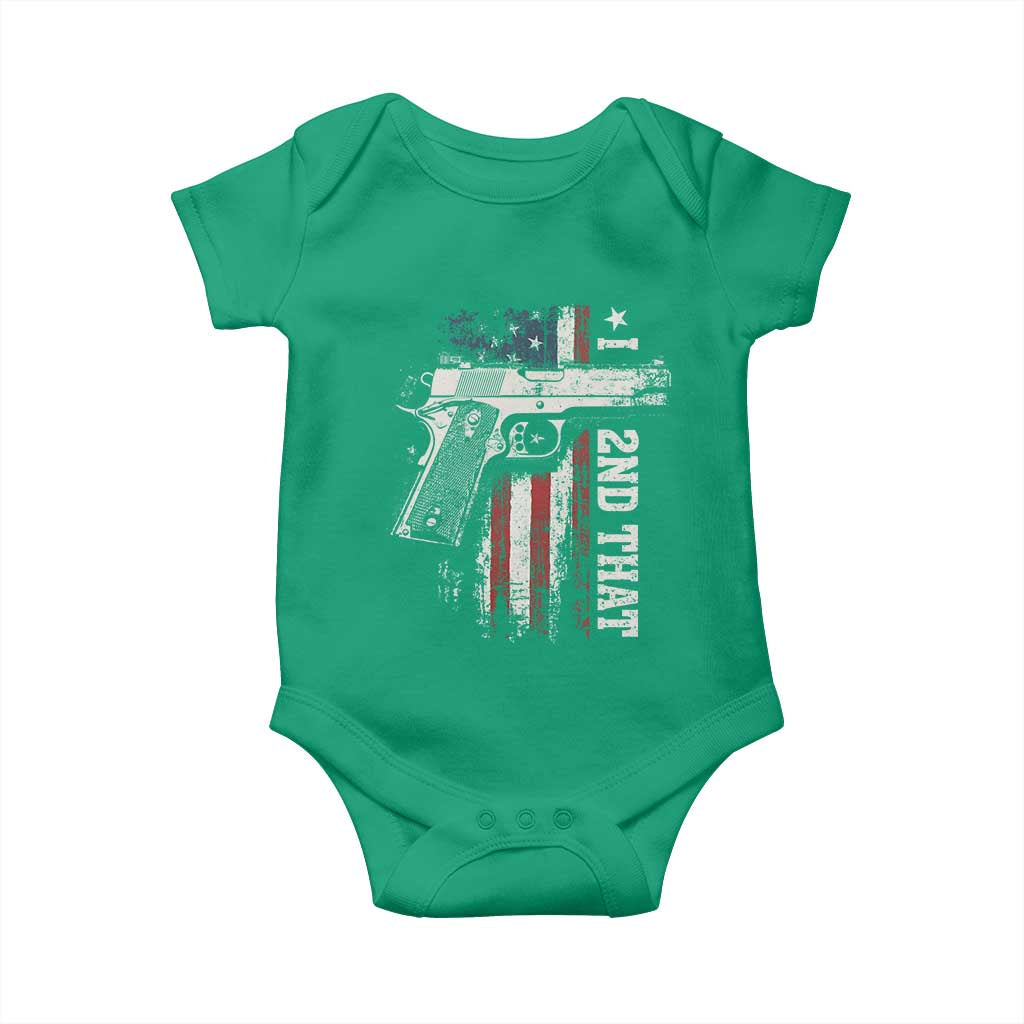 I 2nd That Second Amendment Baby Onesie Pro Gun American Flag Patriotic - Wonder Print Shop