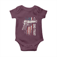 I 2nd That Second Amendment Baby Onesie Pro Gun American Flag Patriotic - Wonder Print Shop
