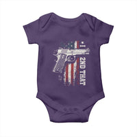 I 2nd That Second Amendment Baby Onesie Pro Gun American Flag Patriotic - Wonder Print Shop
