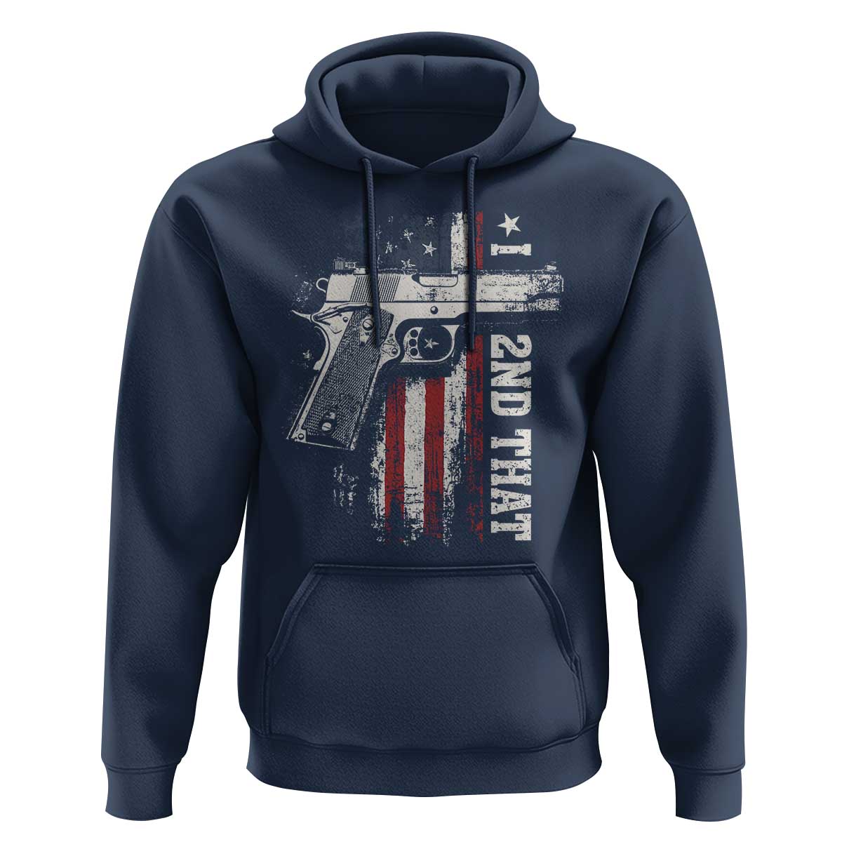 I 2nd That Second Amendment Hoodie Pro Gun American Flag Patriotic - Wonder Print Shop