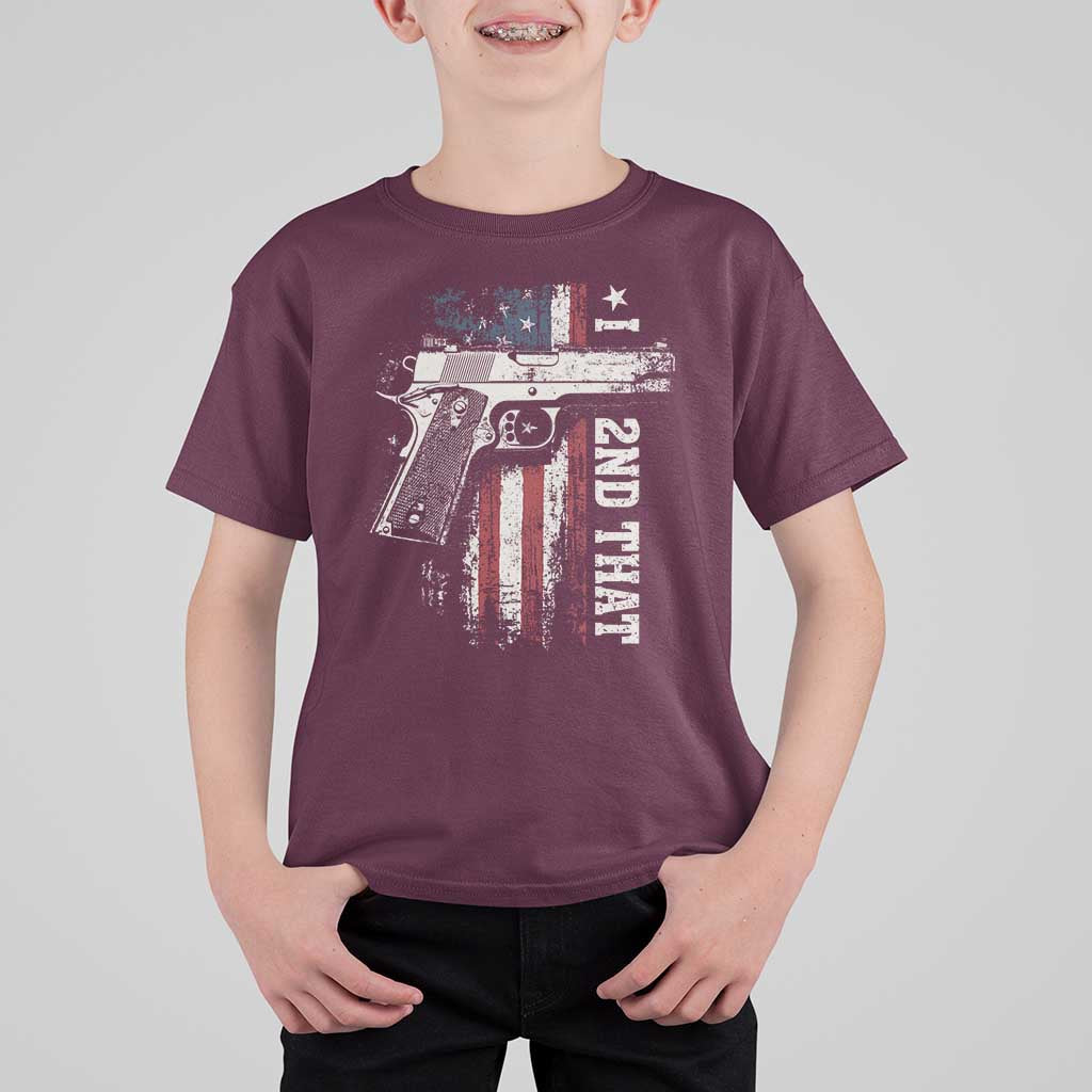 I 2nd That Second Amendment T Shirt For Kid Pro Gun American Flag Patriotic - Wonder Print Shop