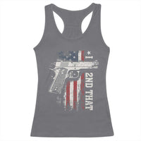 I 2nd That Second Amendment Racerback Tank Top Pro Gun American Flag Patriotic - Wonder Print Shop