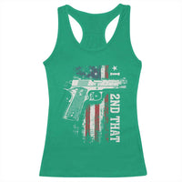 I 2nd That Second Amendment Racerback Tank Top Pro Gun American Flag Patriotic - Wonder Print Shop